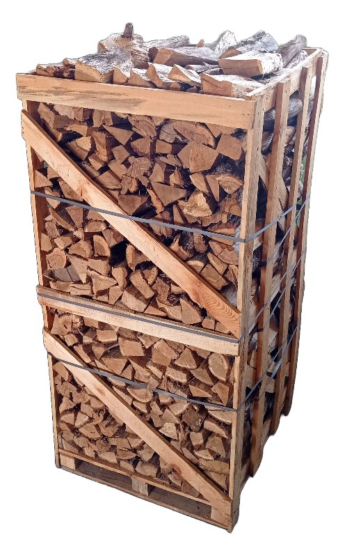 Hêtre & frêne 25 cm · caisse grillagée 1,2 m³ vrac